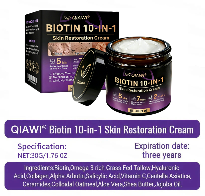 ✨QIAWI® Biotin 10-in-1 Skin Restoration Cream 🍀