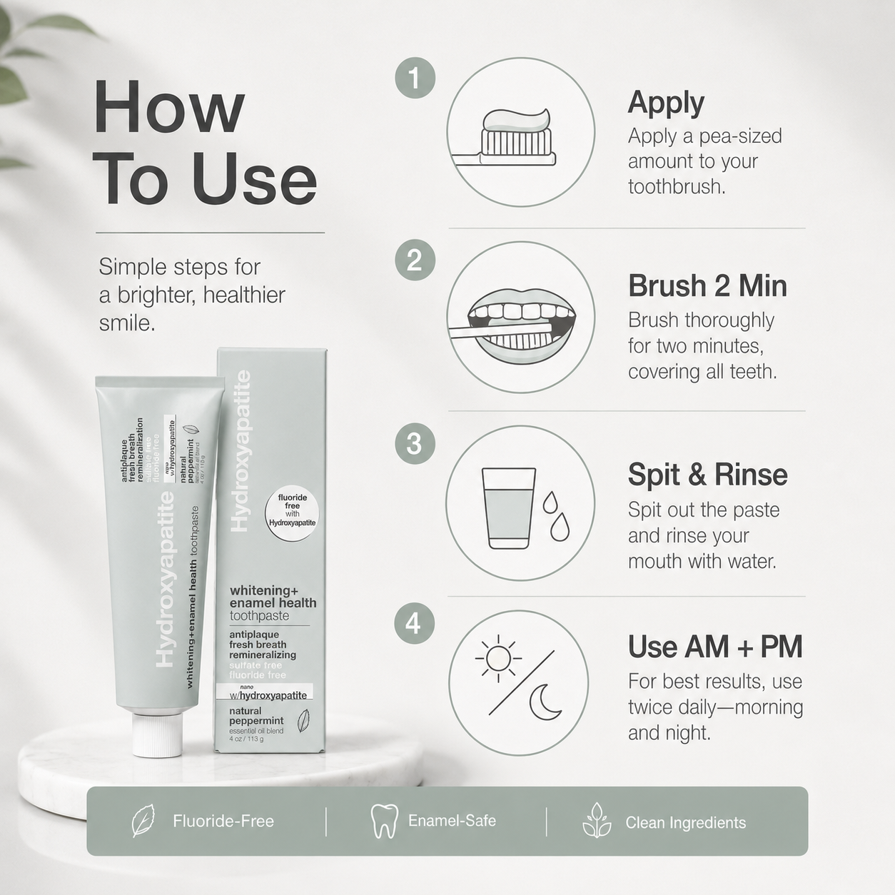 Nano Hydroxyapatite Whitening + Enamel Health Toothpaste